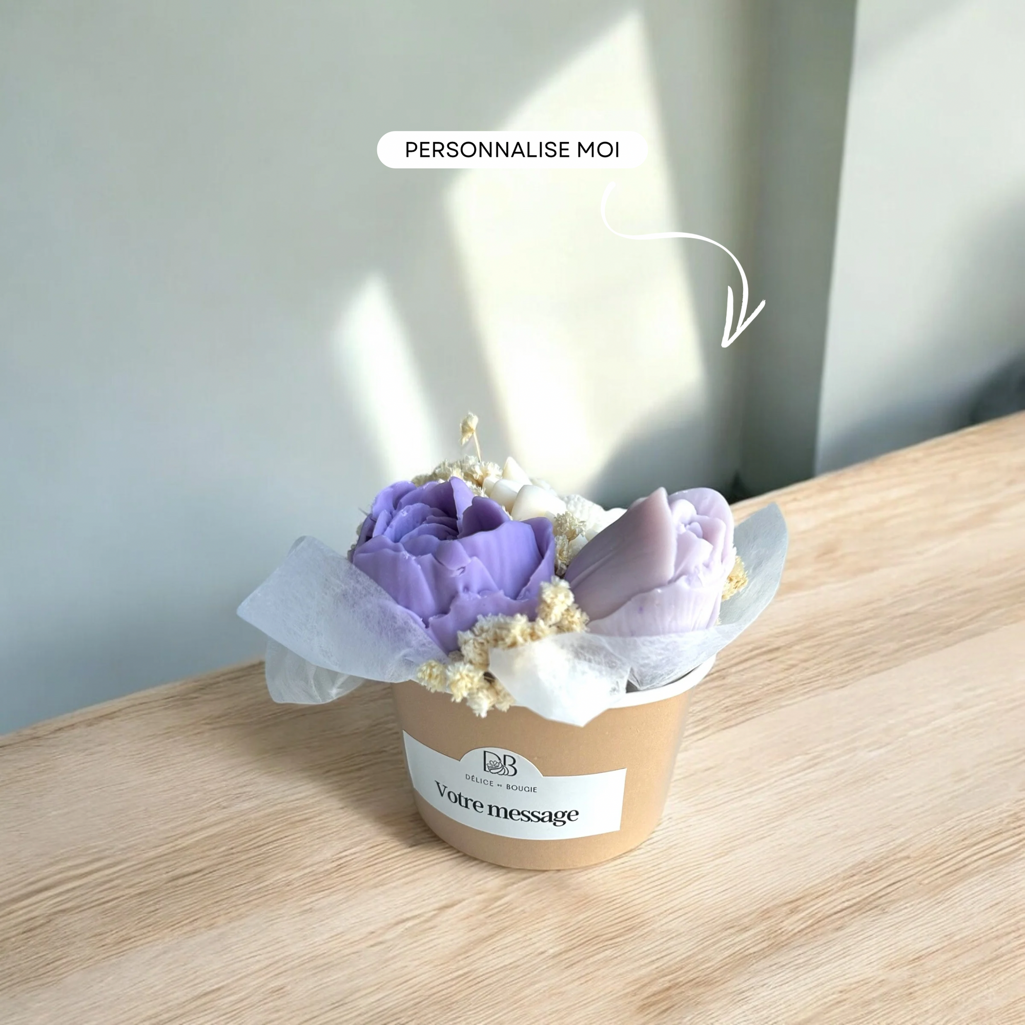 Personnalise moi | Mini bouquet de fondants | Lavande | 70g
