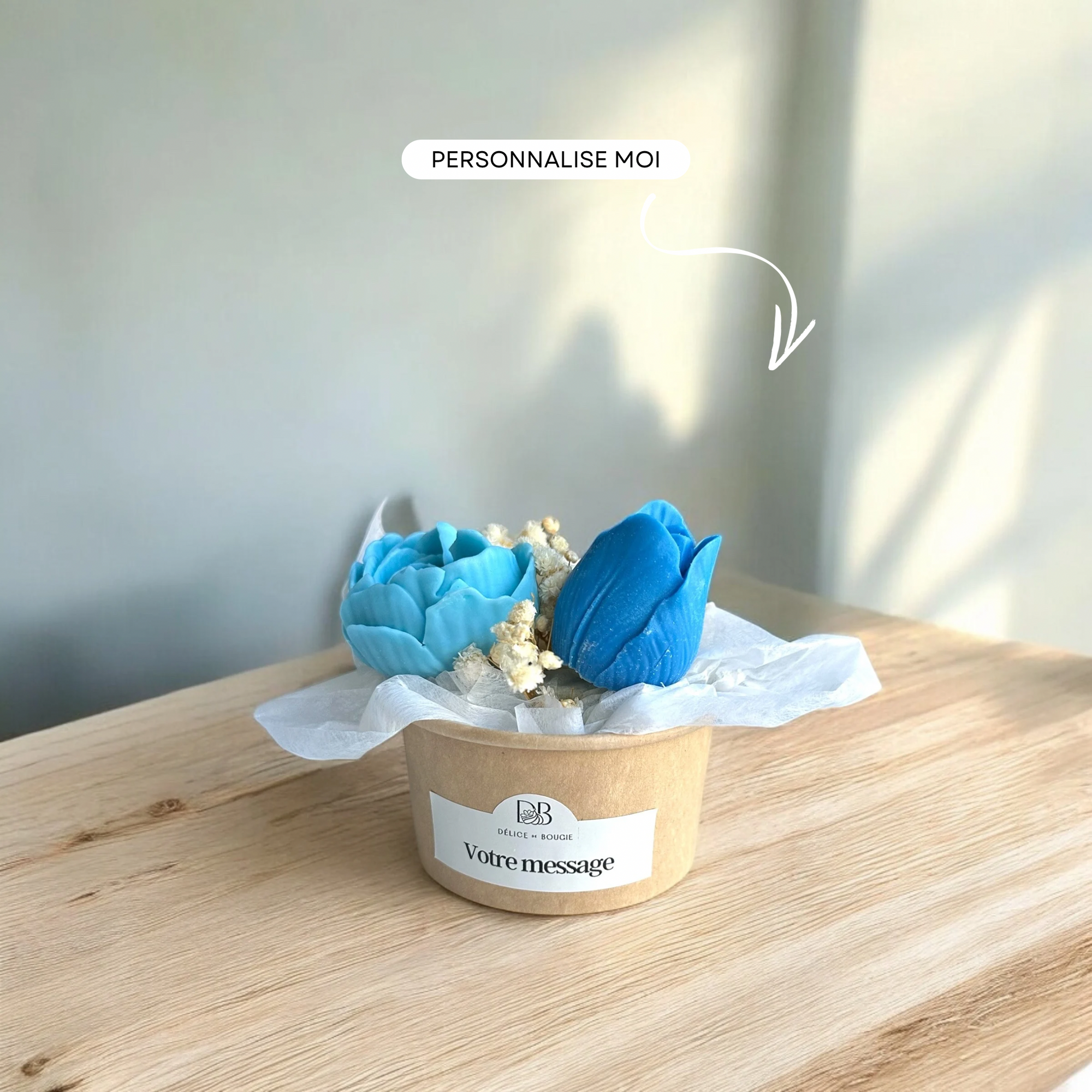 Personnalise moi | Mini bouquet de fondants | Fleur de coton | 70g