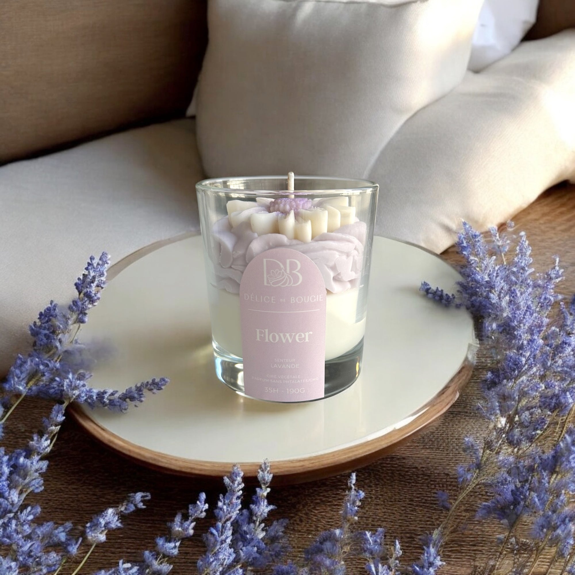 Bougie chantilly | Flower | Lavande