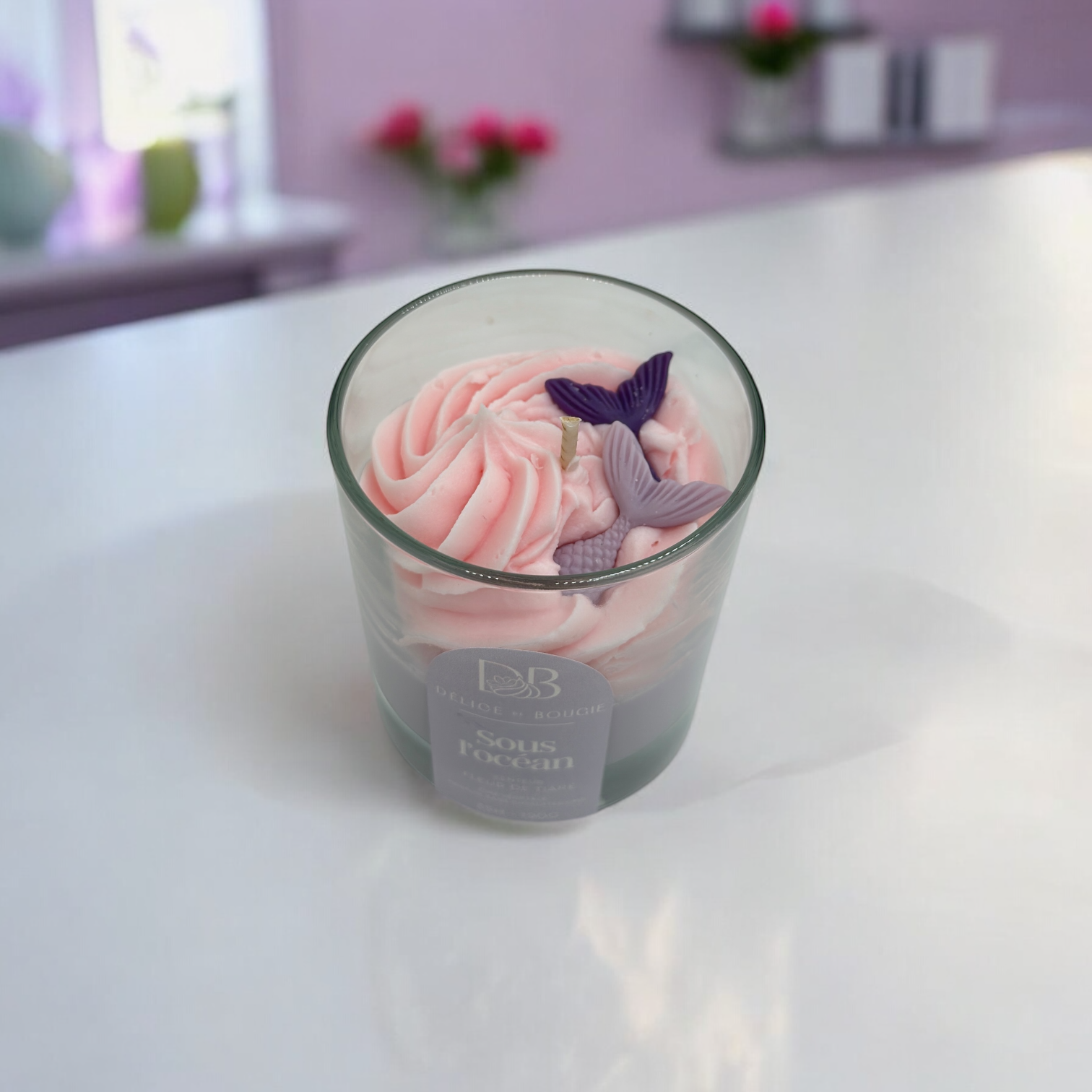 Bougie chantilly | Sous l'océan | Fleur de tiaré