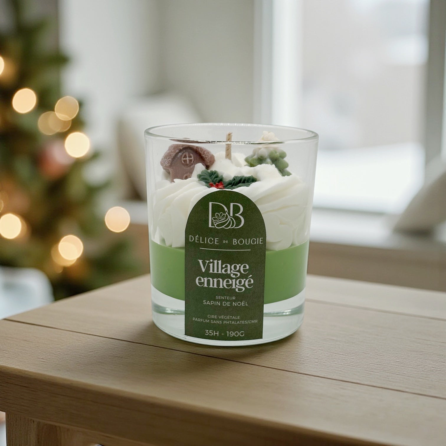 Bougie chantilly | Village enneigé