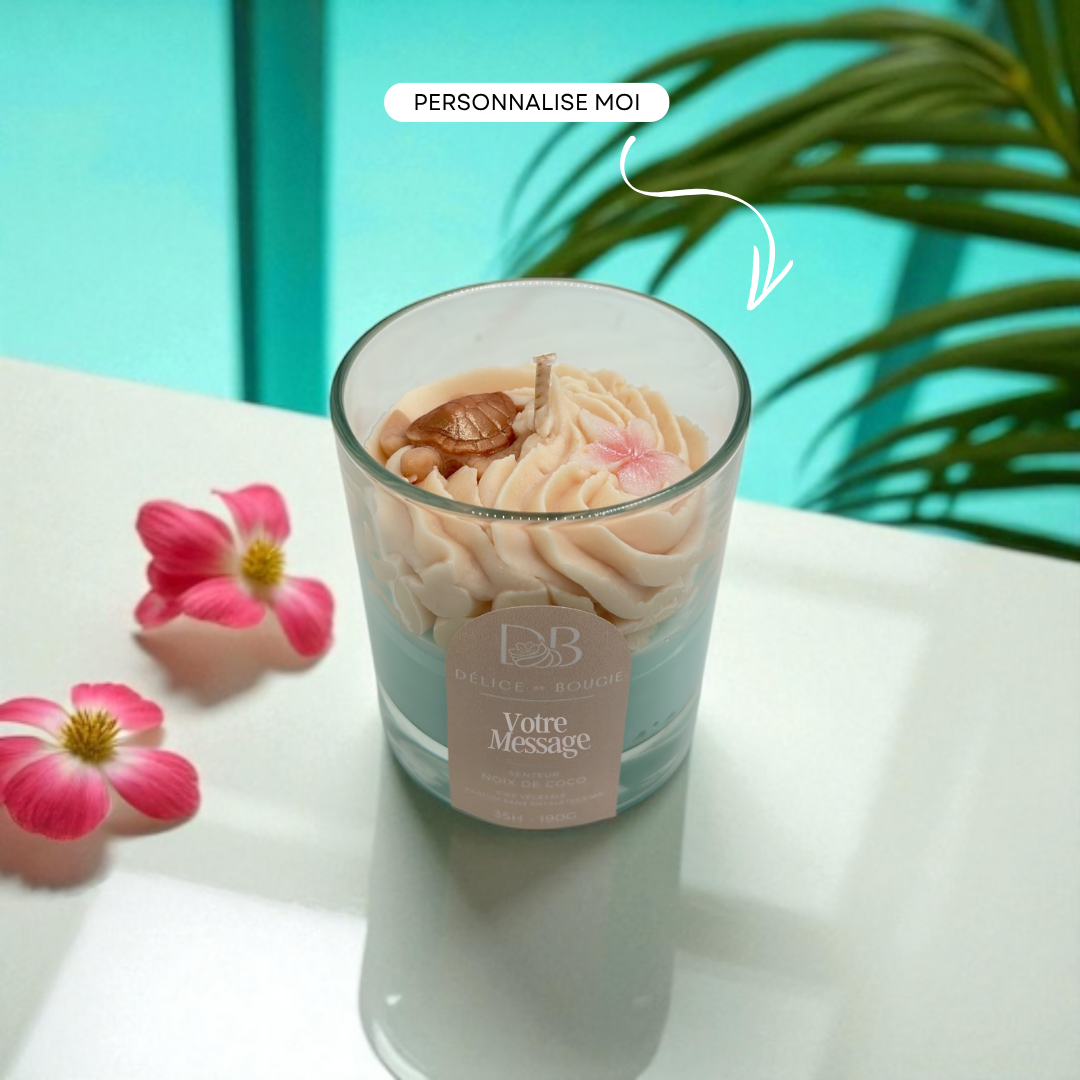 Personnalise moi | Bougie chantilly | Éclat des îles