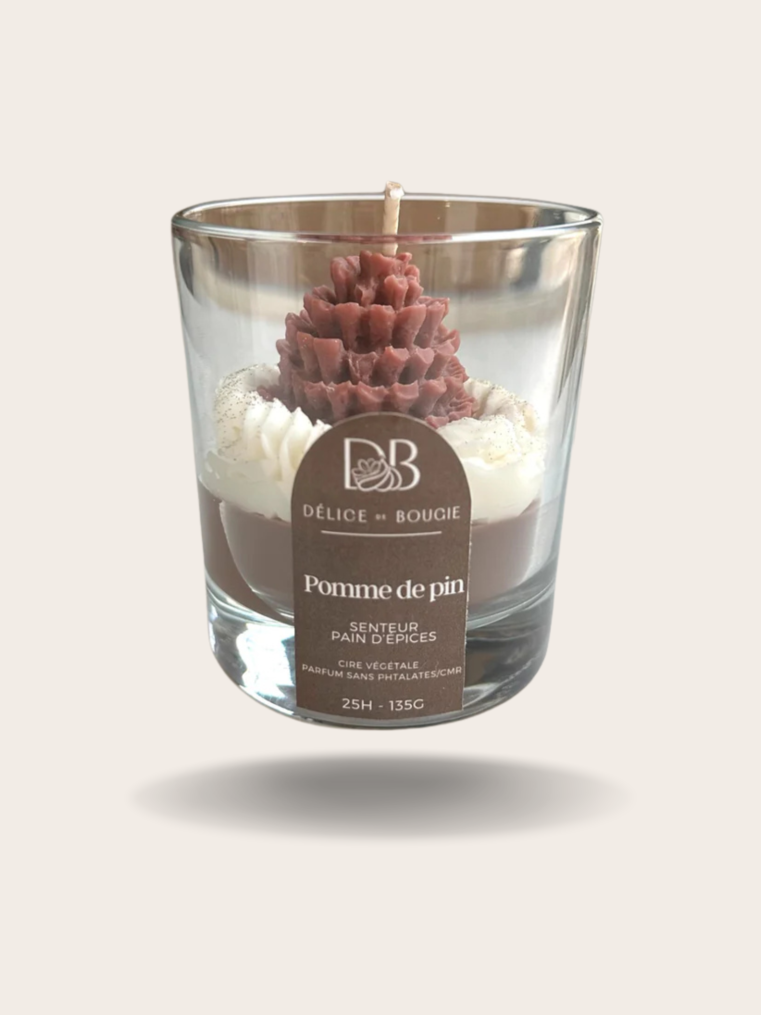 Bougie chantilly | Pomme de pin