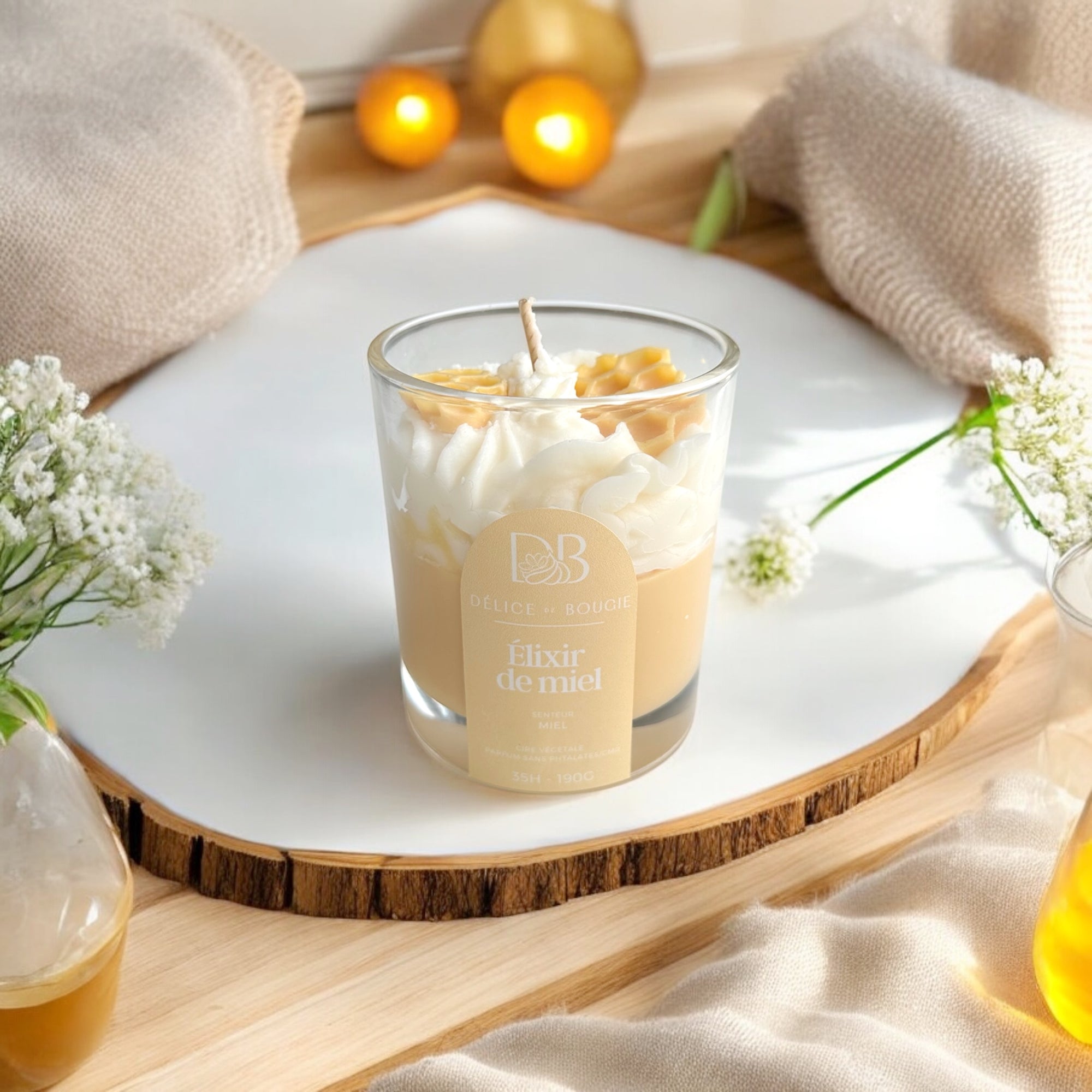 Bougie chantilly | Élixir de miel