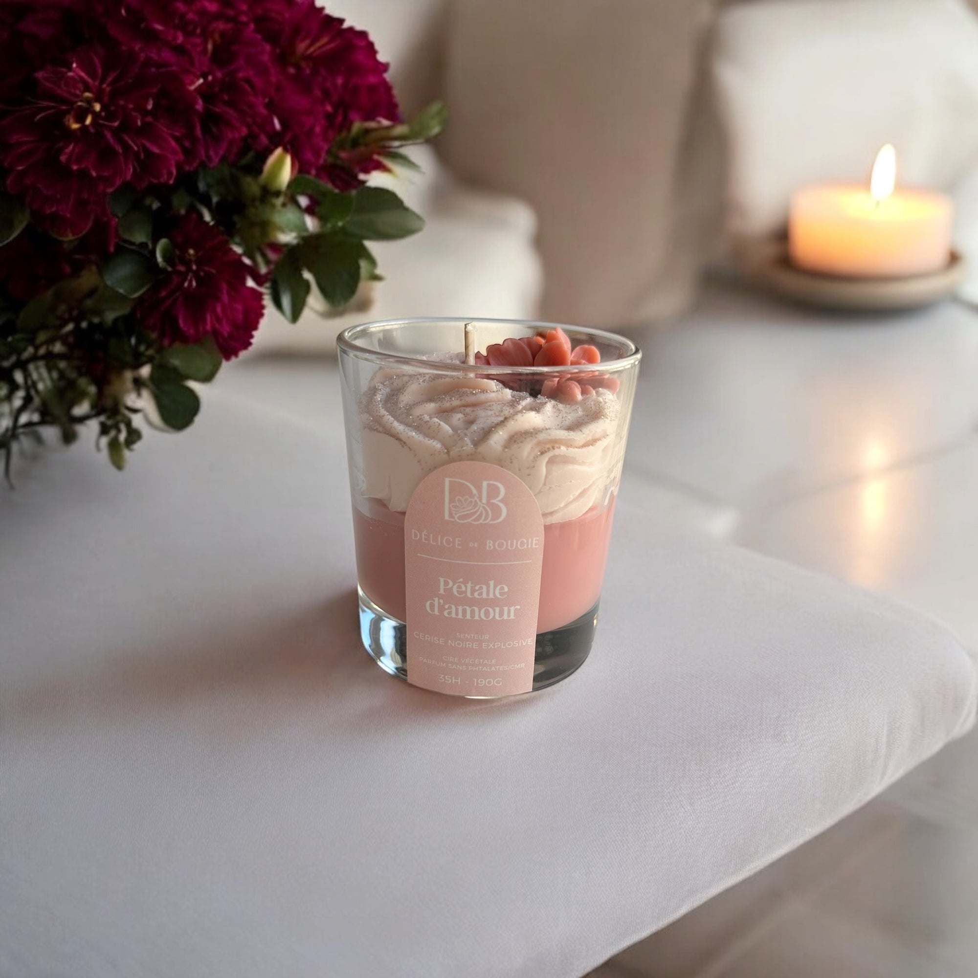 Bougie chantilly | Pétale d'amour