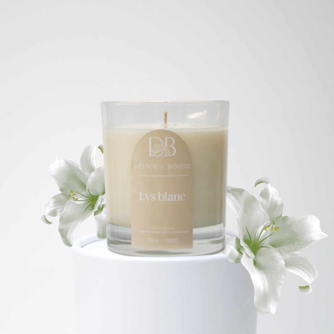 Bougie classique 190g | Lys blanc