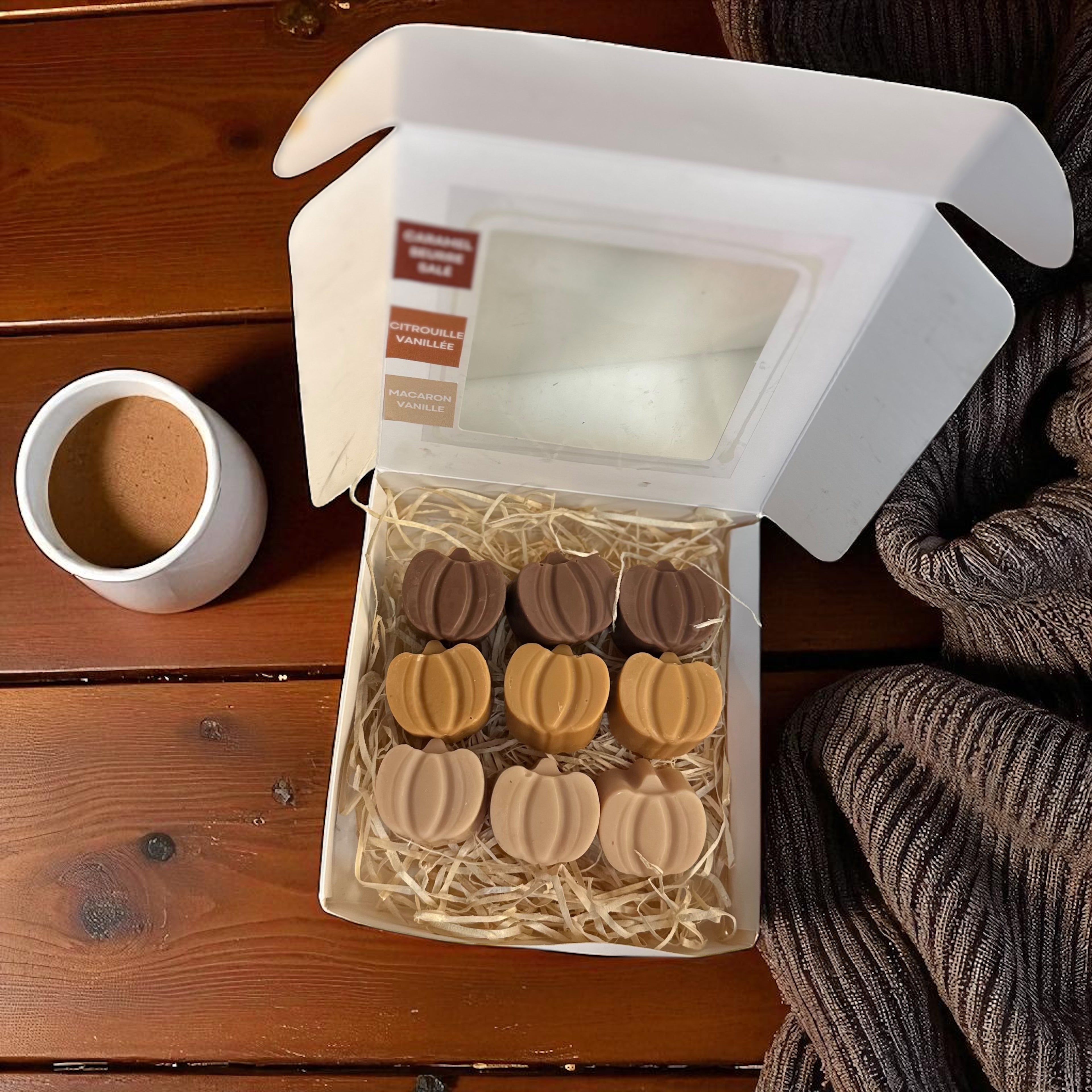 Coffrets de fondants | Caramel, Citrouille & Vanille