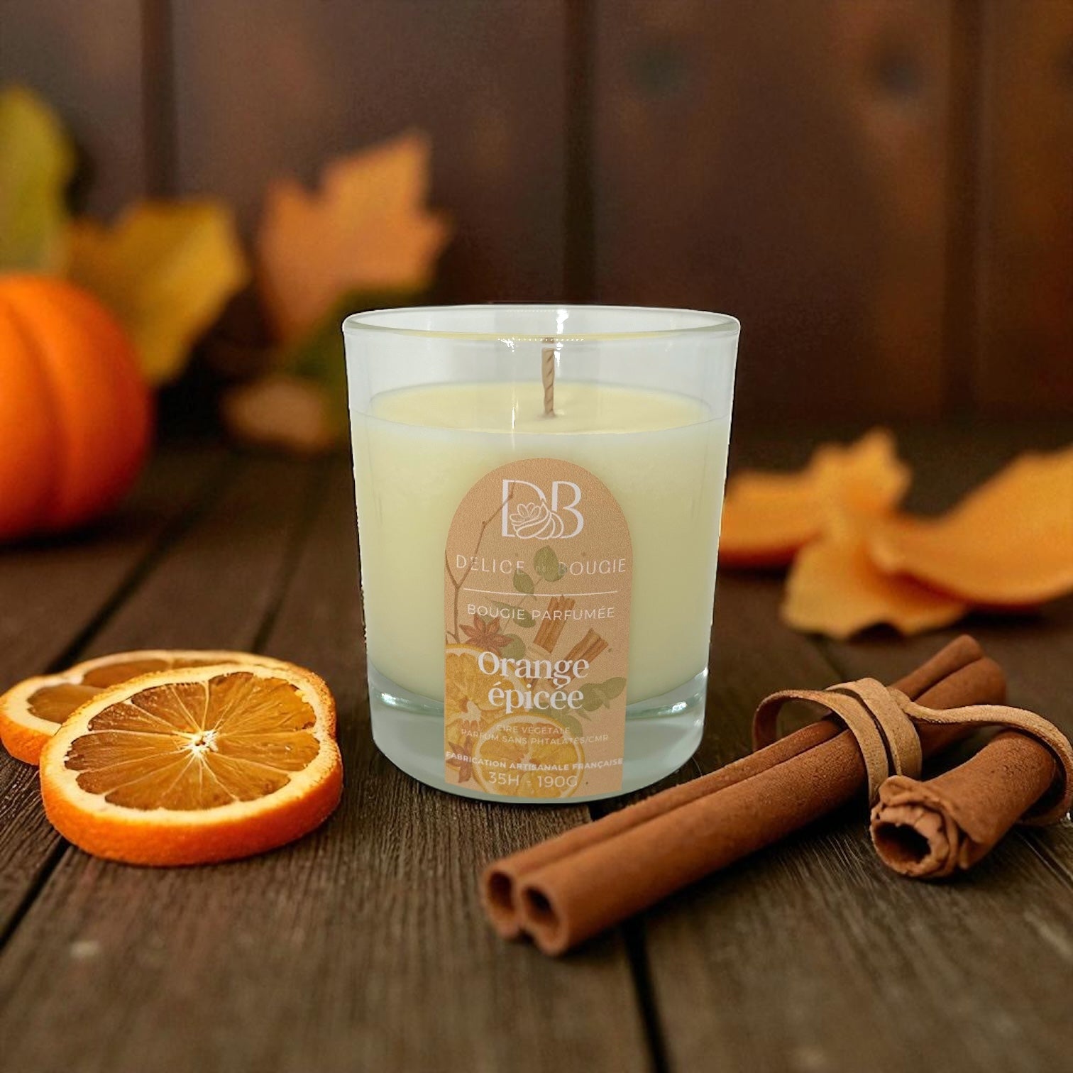 Bougie classique 190g | Orange épicée