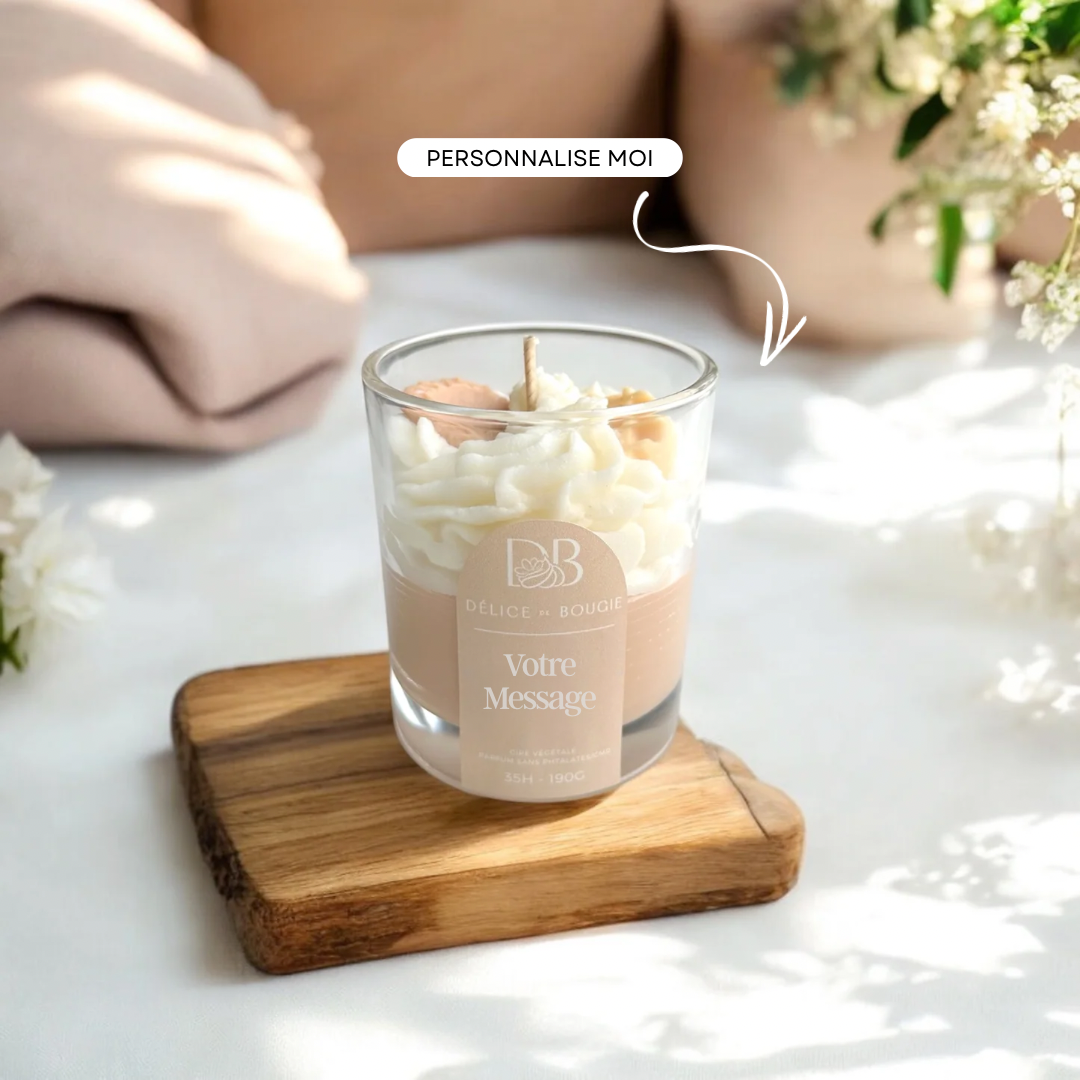 Personnalise moi | Bougie chantilly | Spéculoos