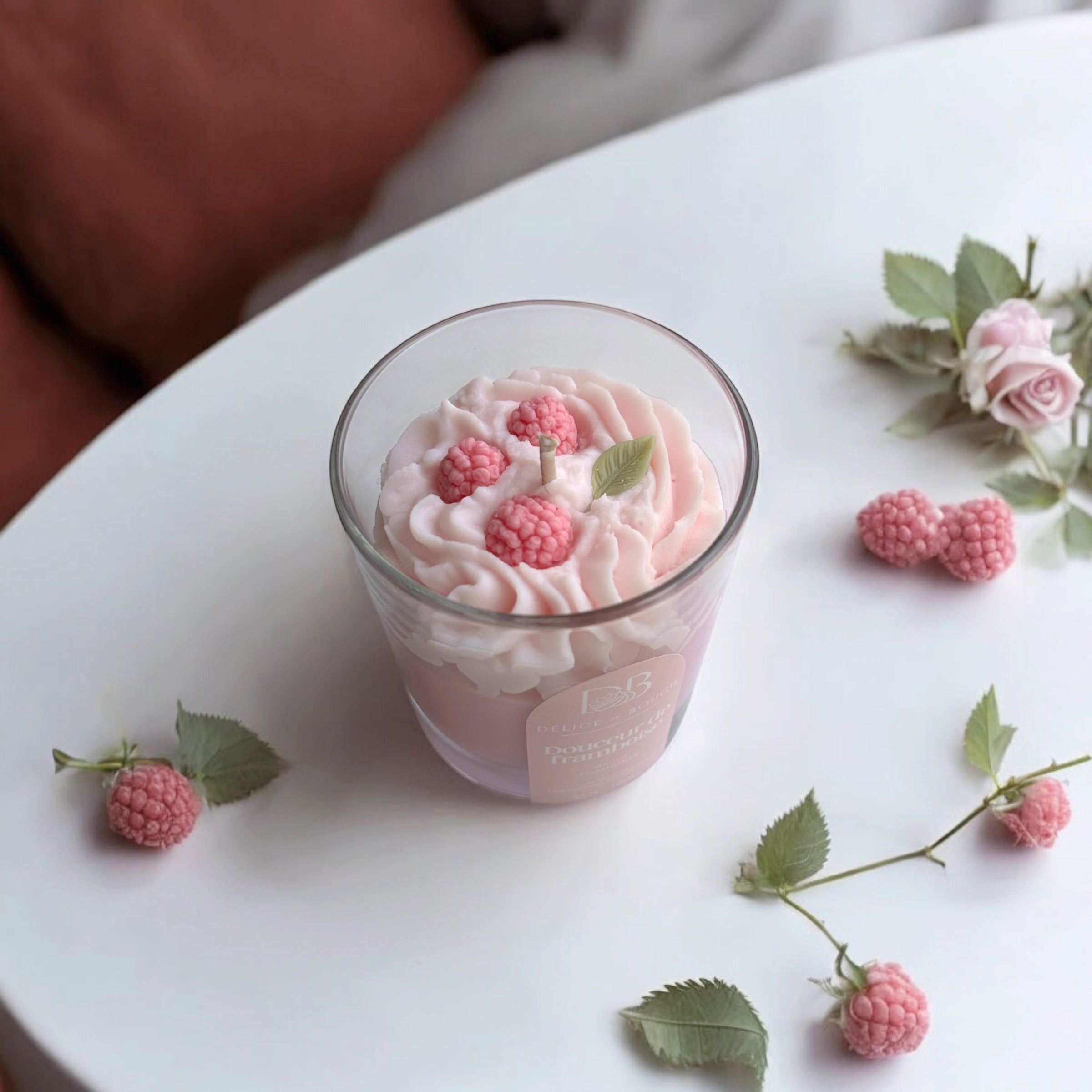 Bougie chantilly | Douceur de framboise