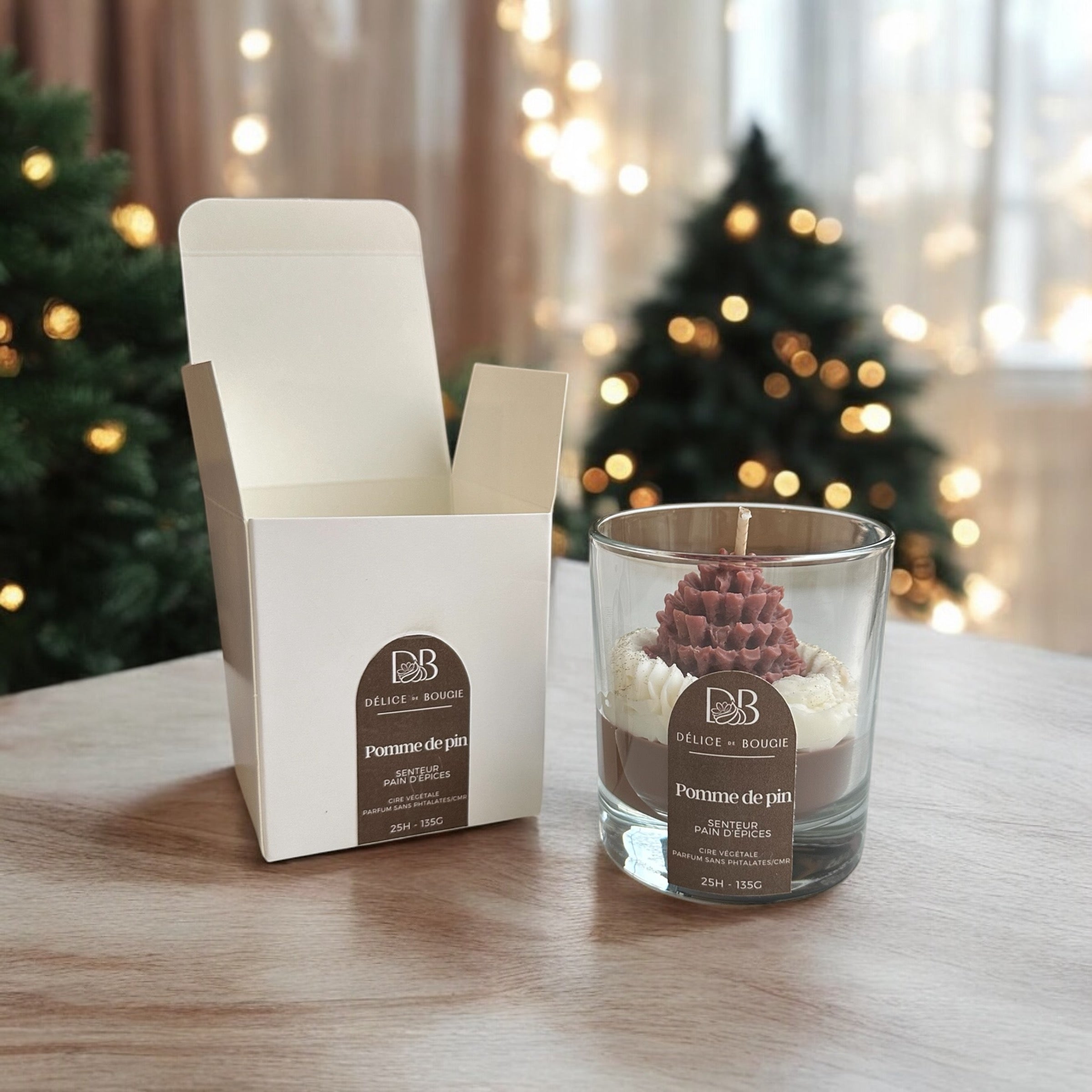 Bougie chantilly | Pomme de pin
