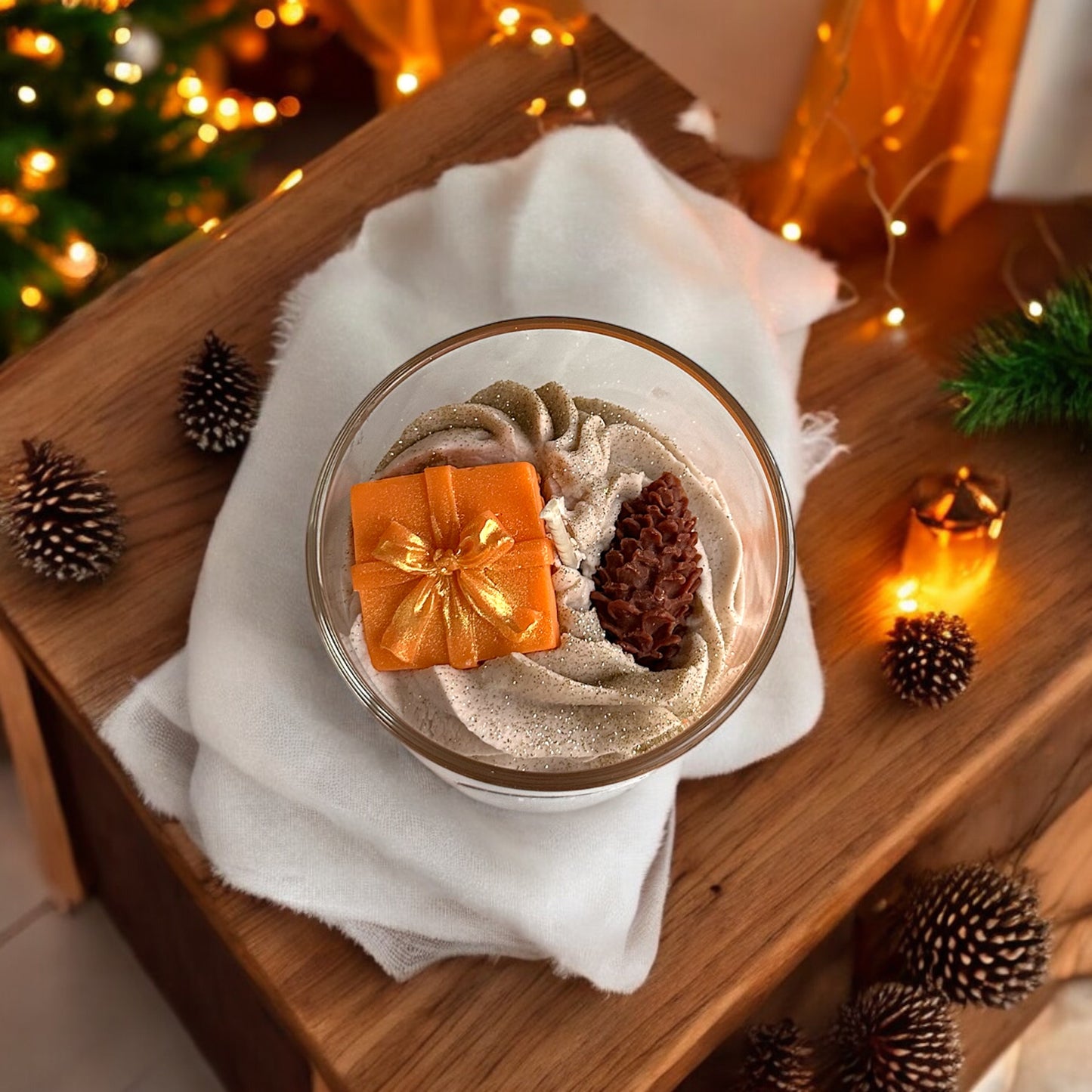 Bougie chantilly | Douceur de Noël