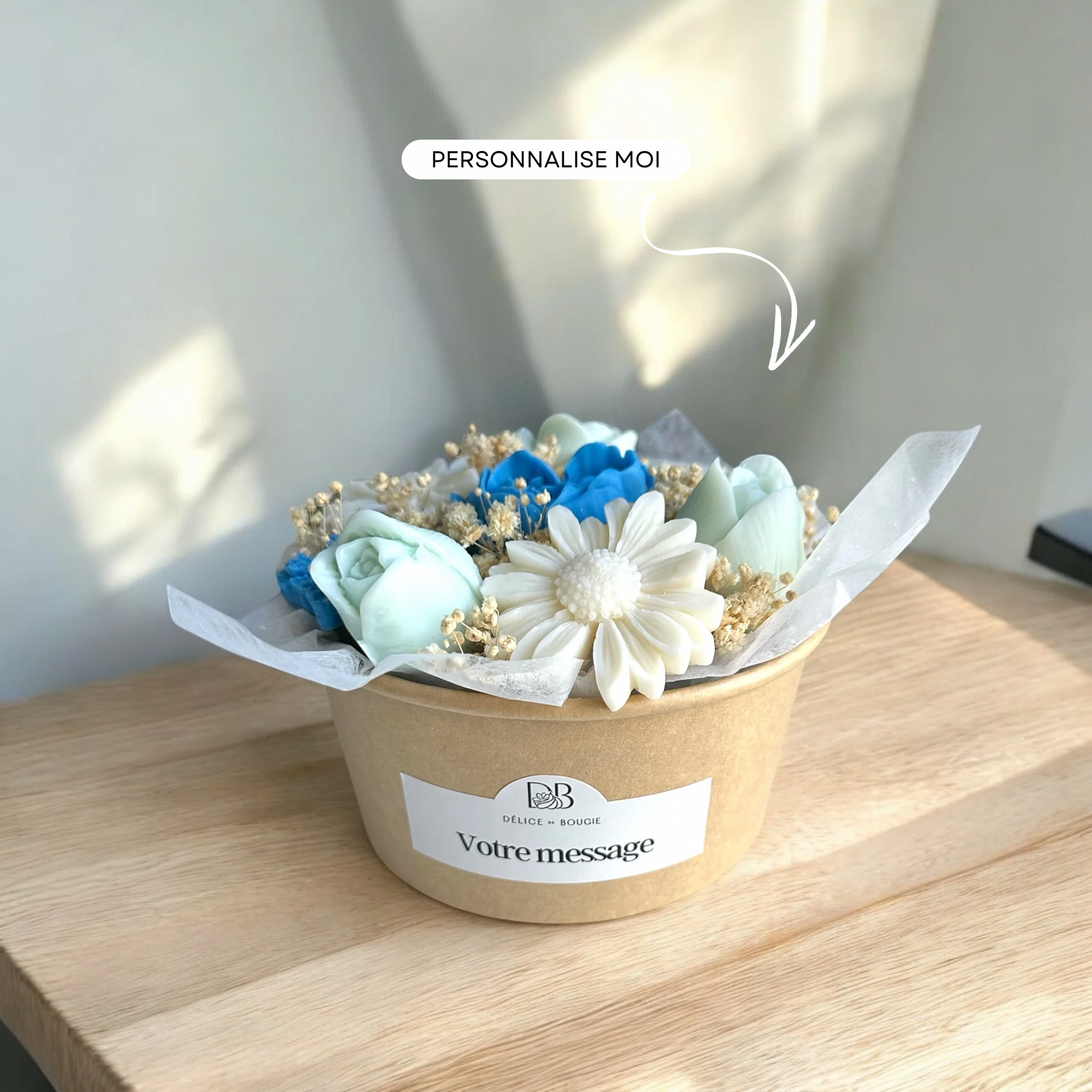 Personnalise moi | Bouquet de fondants parfumés | Fleur de coton | 150g