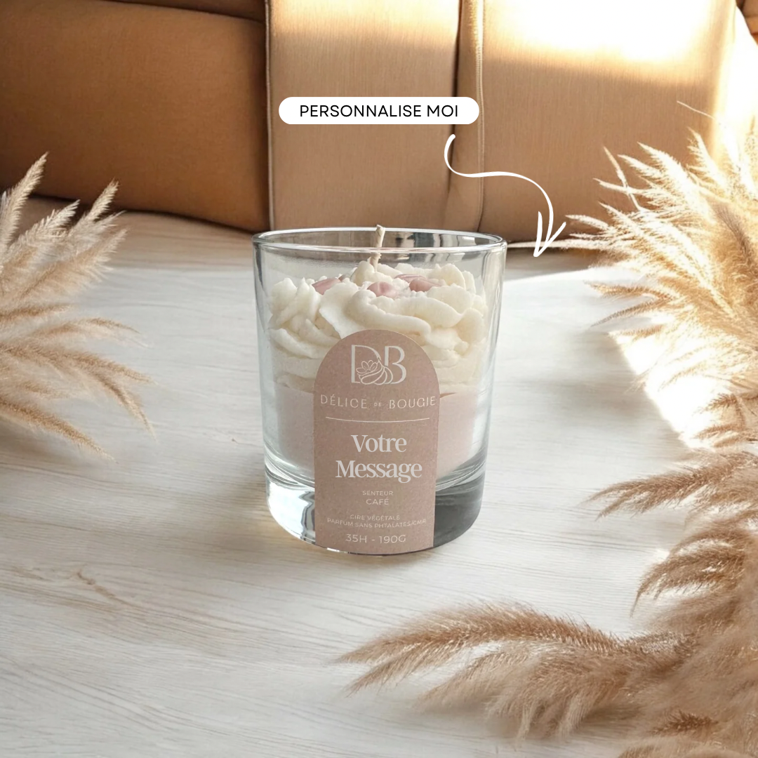 Personnalise moi | Bougie chantilly |  Café latte