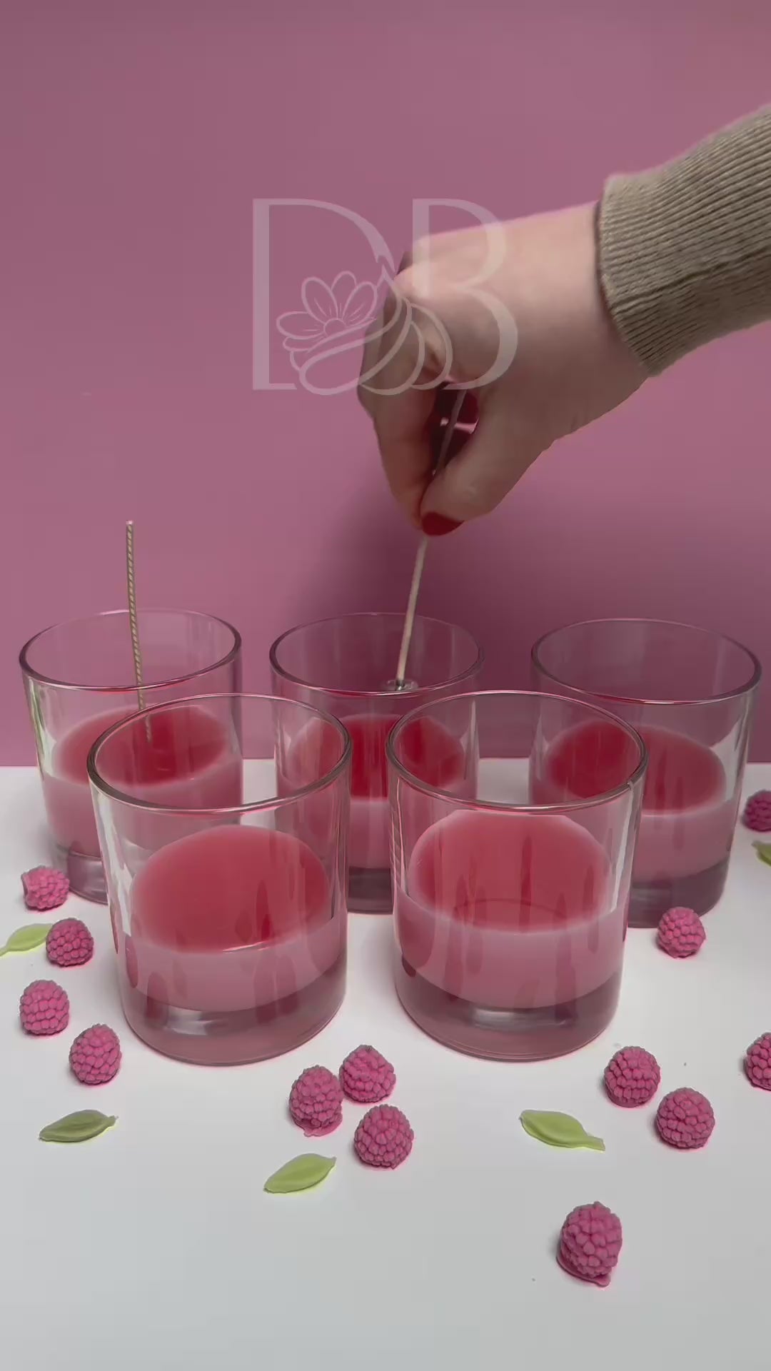 Bougie chantilly | Douceur de framboise
